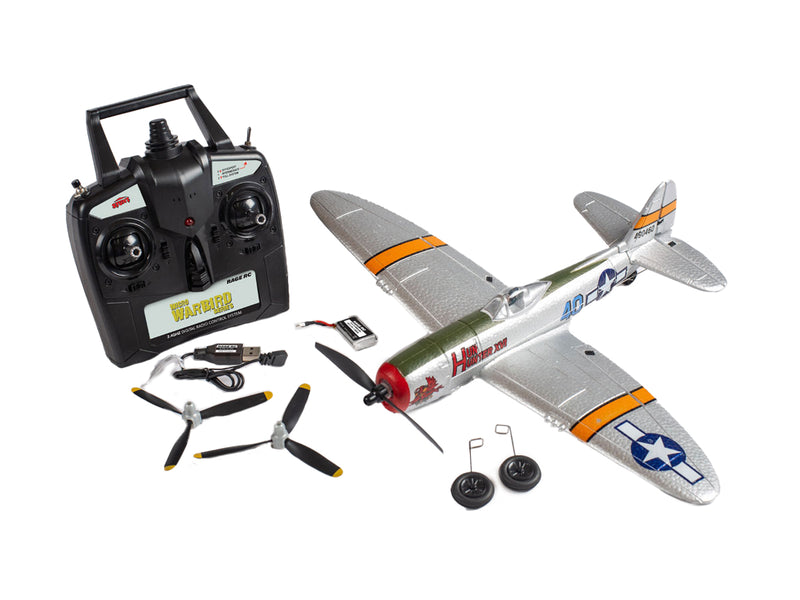Republic P-47 Thunderbolt Ready To Fly Park Flyer Radio-Controlled Warbird Kit Contents