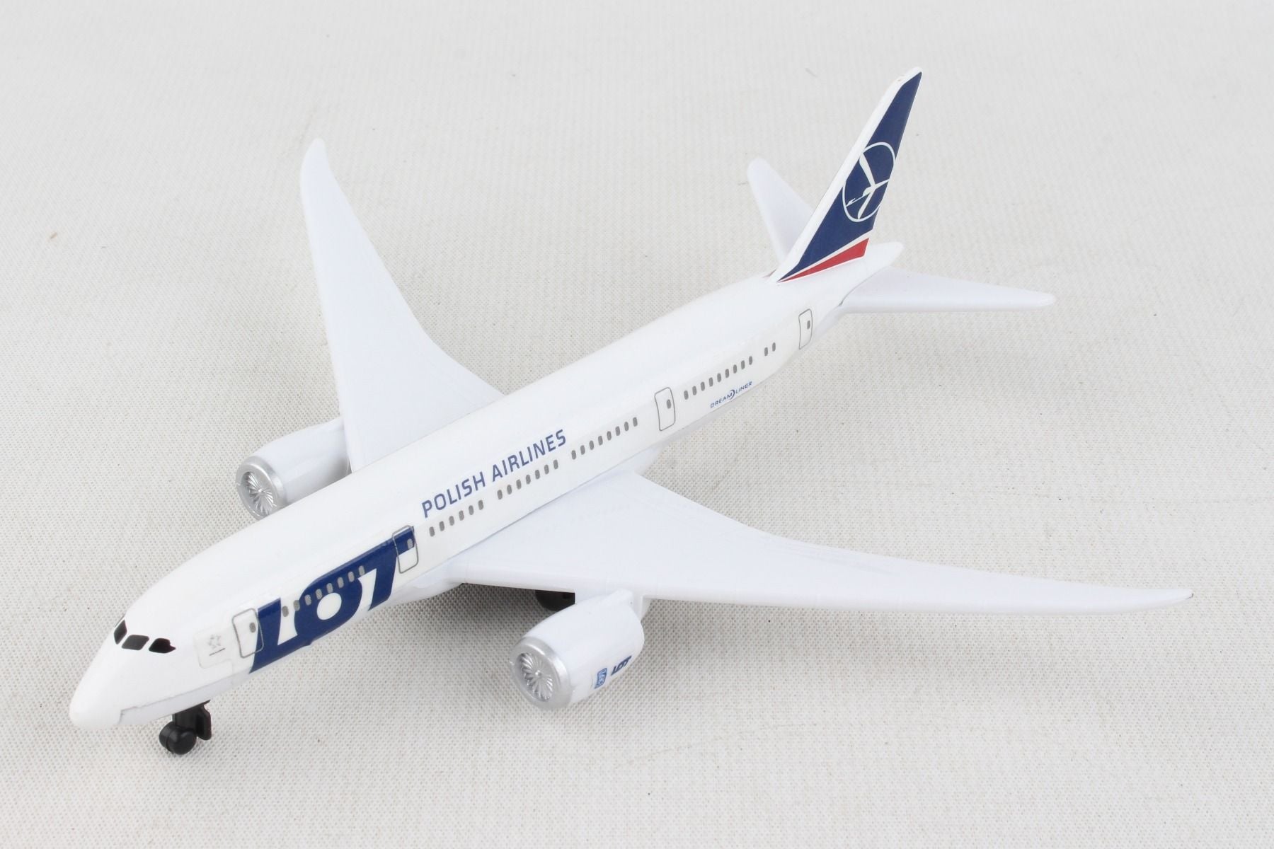 Boeing 787 Dreamliner LOT Polish Airlines Diecast Aircraft Toy Left Front View