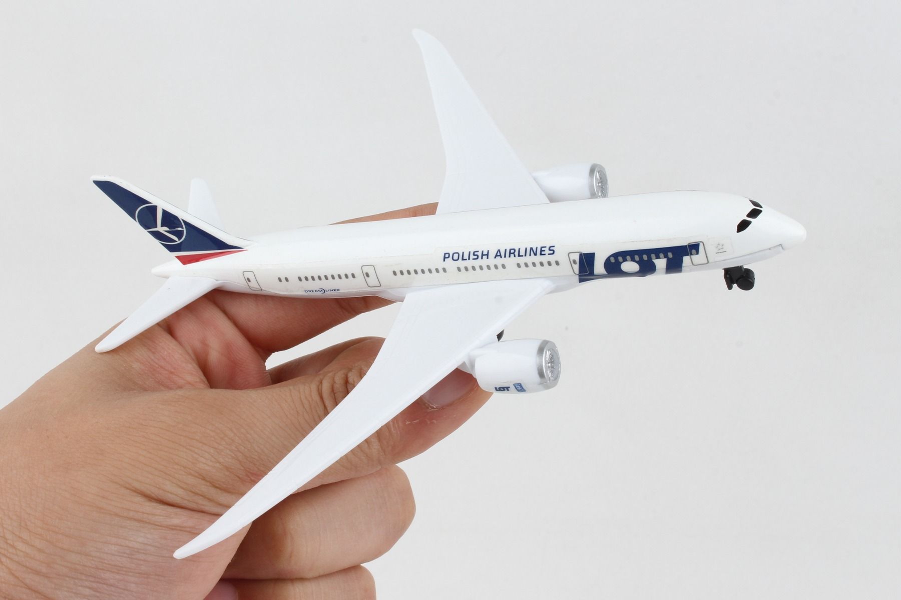 Boeing 787 Dreamliner LOT Polish Airlines Diecast Aircraft Toy In Hand