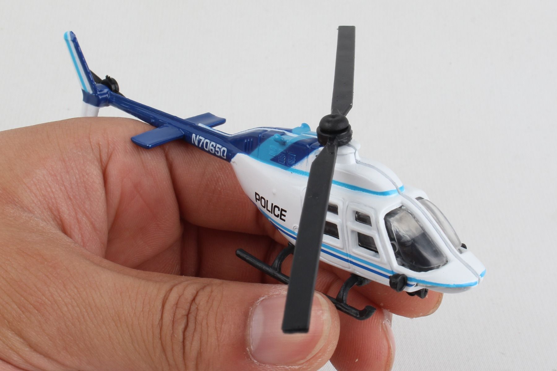 Bell 206 JetRanger Diecast Aircraft Toy In Hand