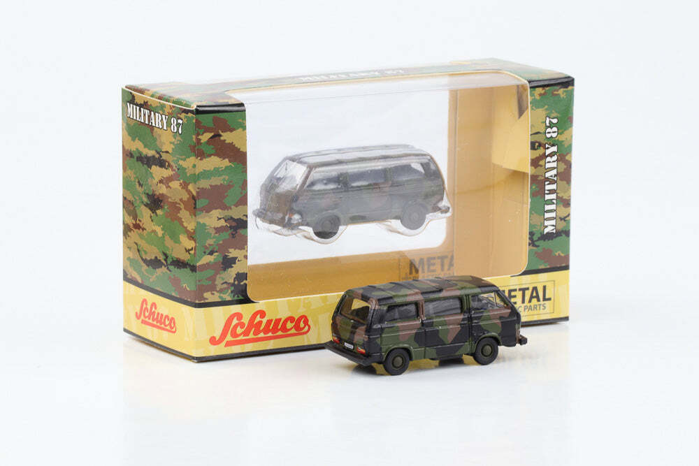 Volkswagen Type 2 T3 Bus Bundeswehr (Camouflage), 1:87 Scale Diecast Model Packaging