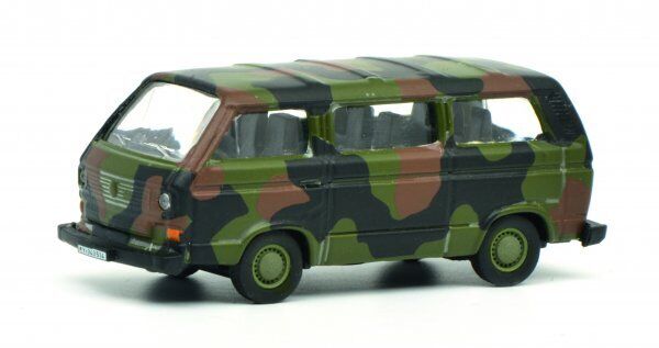 Volkswagen Type 2 T3 Bus Bundeswehr (Camouflage), 1:87 Scale Diecast Model