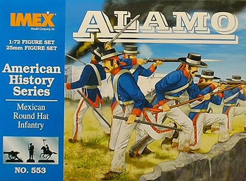 Mexican Round Hat Infantry, 1/72 Scale Plastic Figures