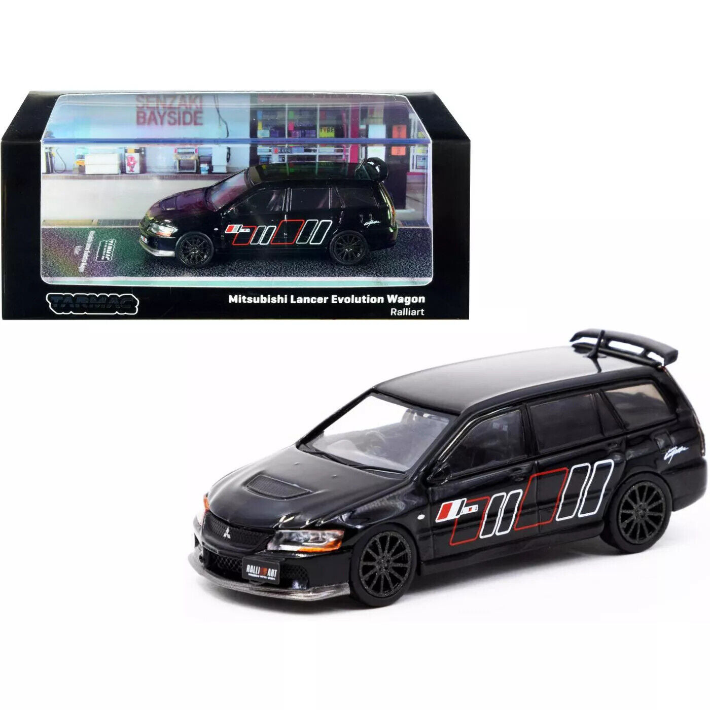 Mitsubishi Lancer EVO Wagon RHD “Ralliart” (Black) 2021, 1:64 Scale Diecast Car