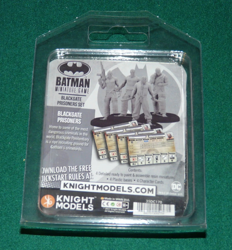 Batman Miniature Game, Blackgate Prisoners Set Back of Packaging