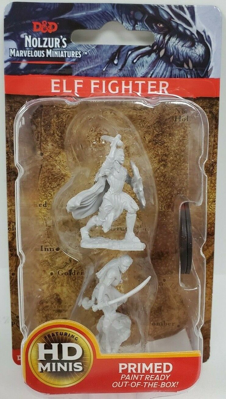 D&D Nolzur’s Marvelous Miniatures: Elf Fighter Packaging