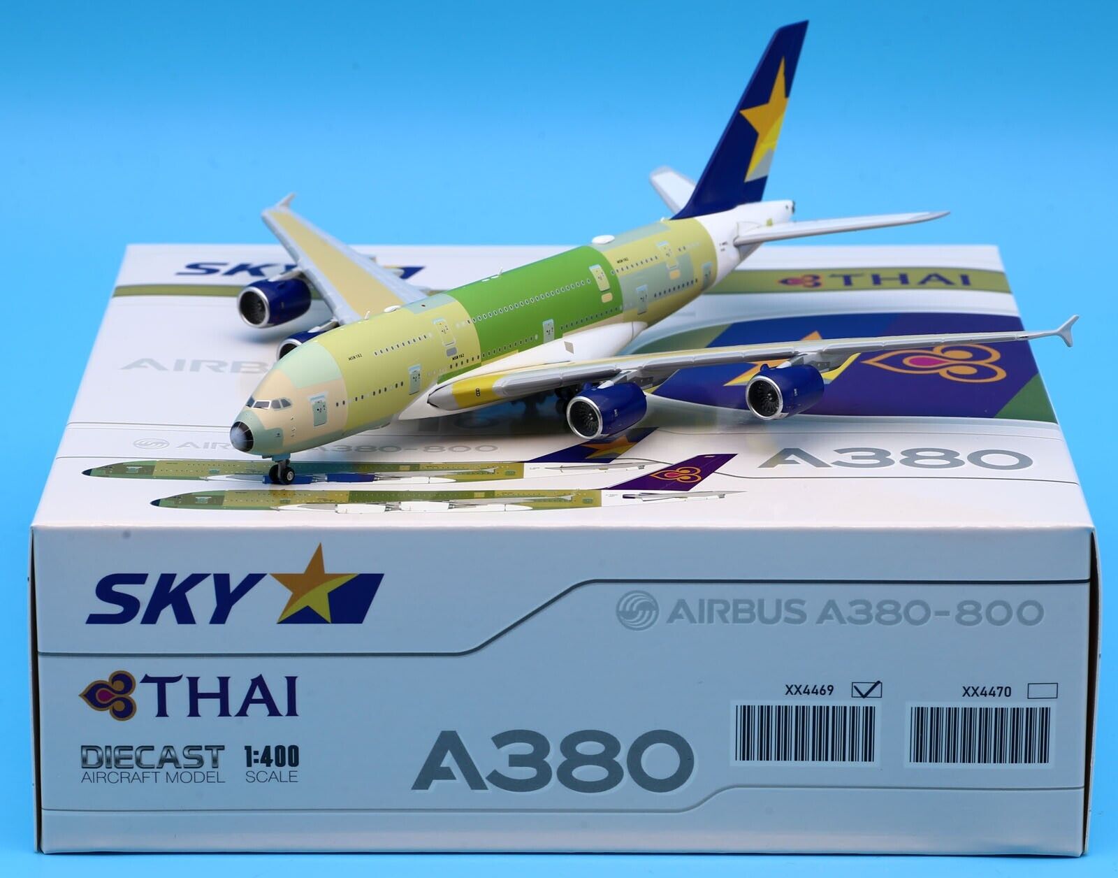 Airbus A380 Skymark Airlines (F-WWSL) “Bare Metal”, 1/400 Scale Diecast Model Packaging