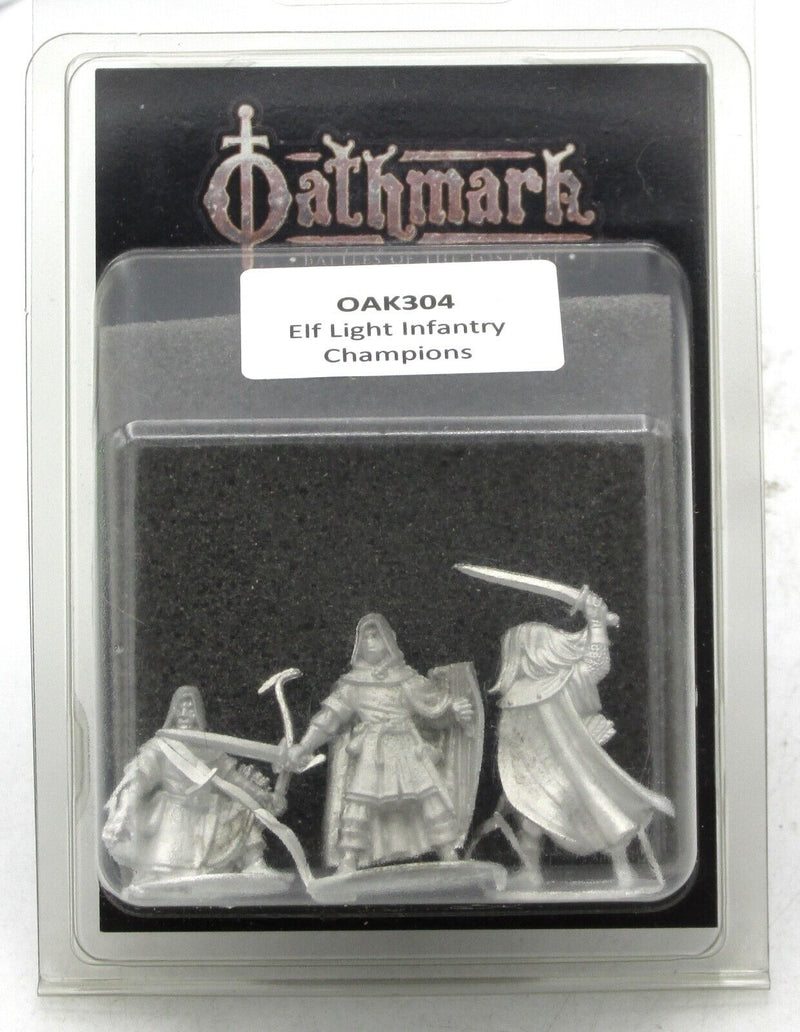 Oathmark Elf Light Infantry Champions, 28 mm Scale Metal Figures Packaging