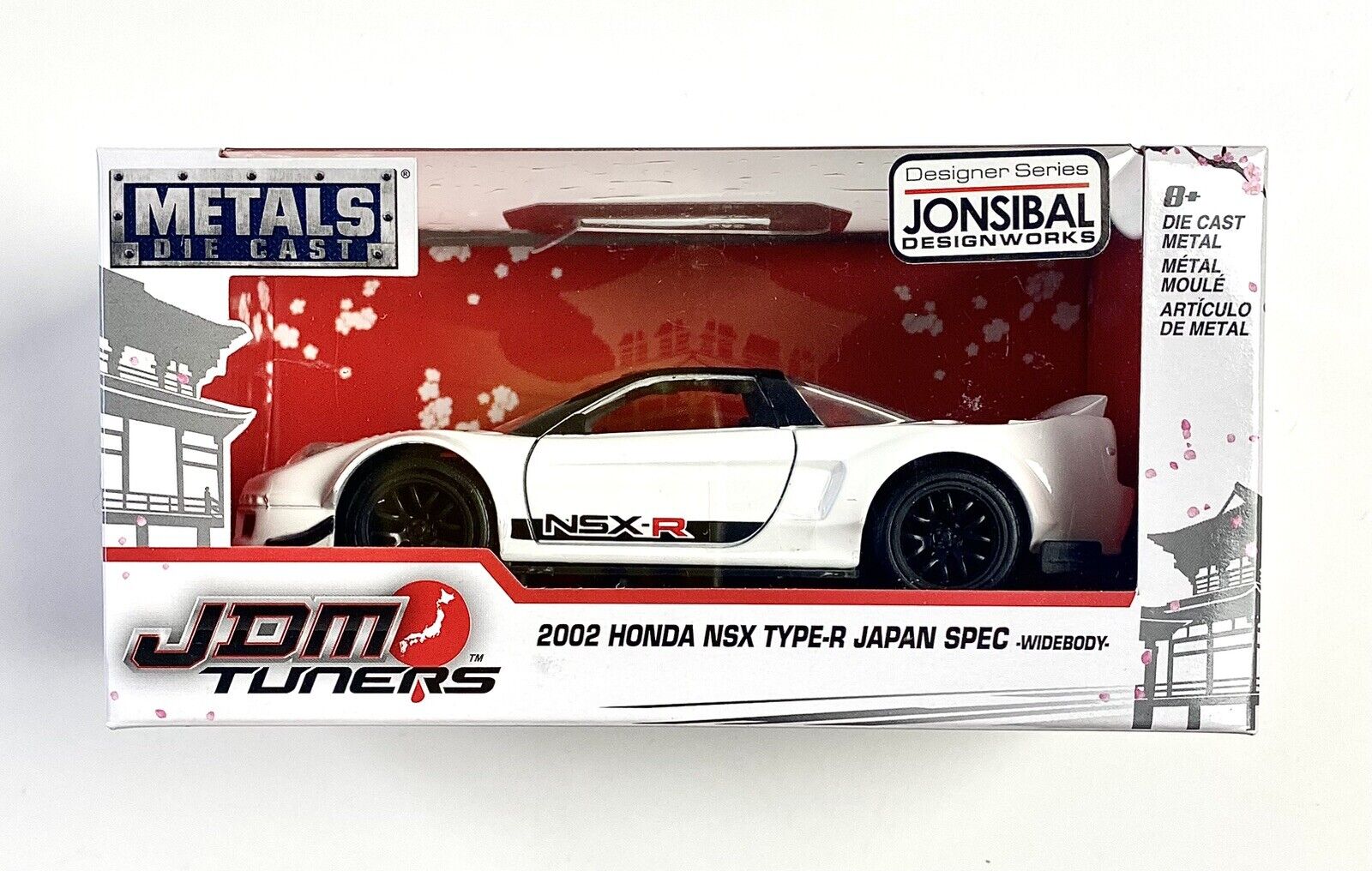 2002 Honda NSX Type-R Japan Spec Widebody (White),1:32 Scale Diecast Car Packaging