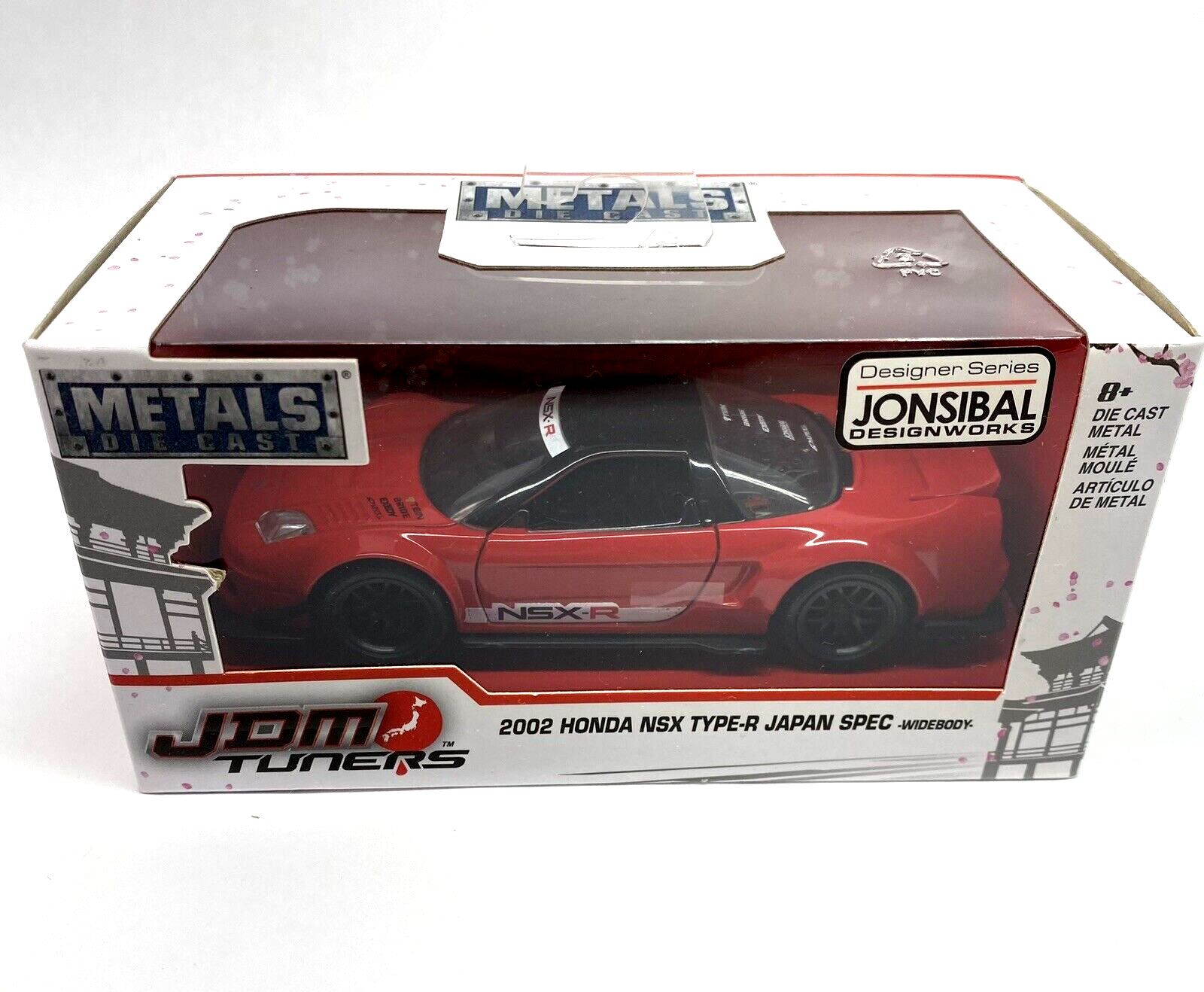 2002 Honda NSX Type-R Japan Spec Widebody (Red),1:32 Scale Diecast Car Packaging