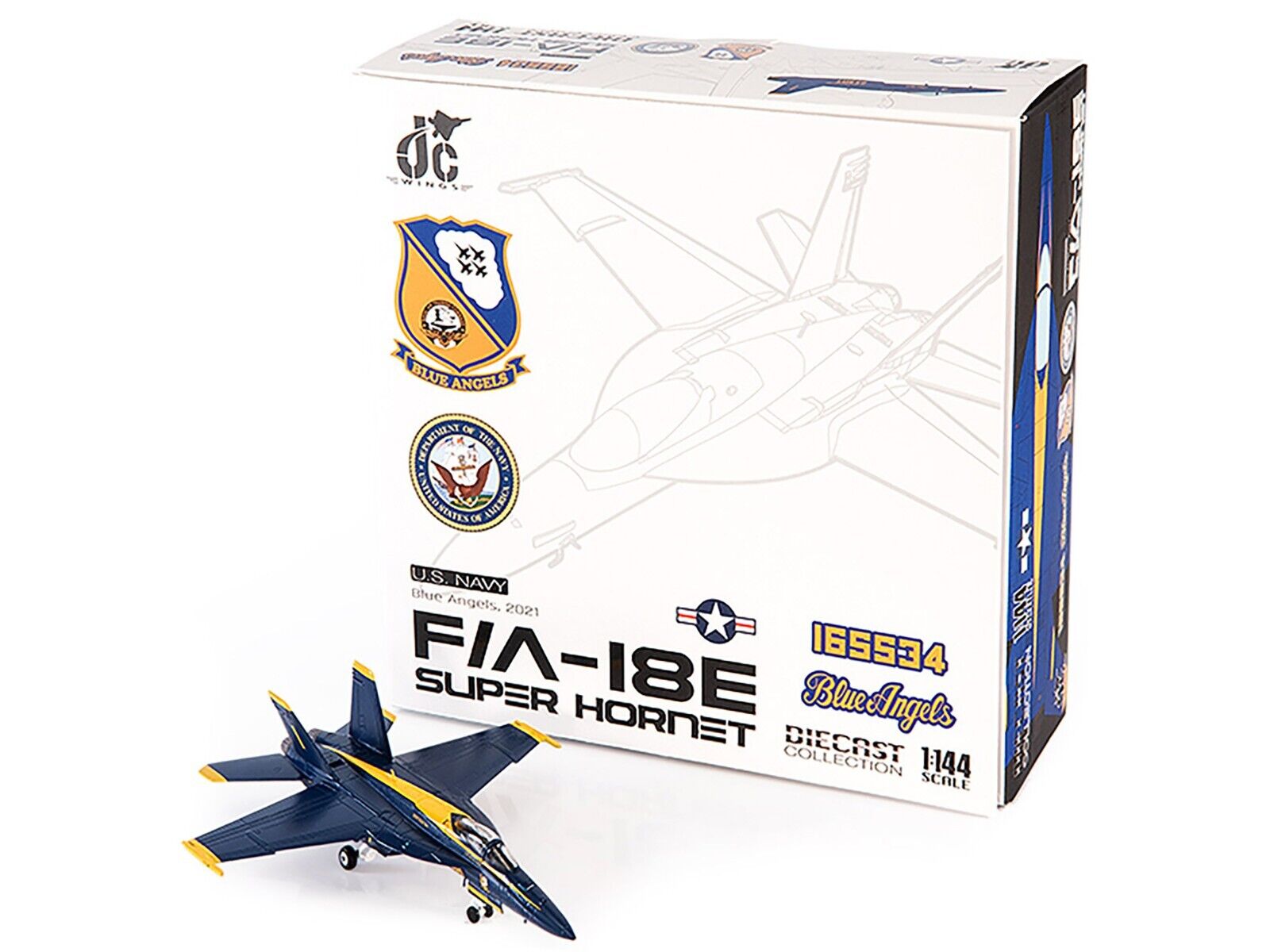 Boeing F/A-18E Super Hornet, Blue Angels 2021, 1:144 Scale Diecast Model