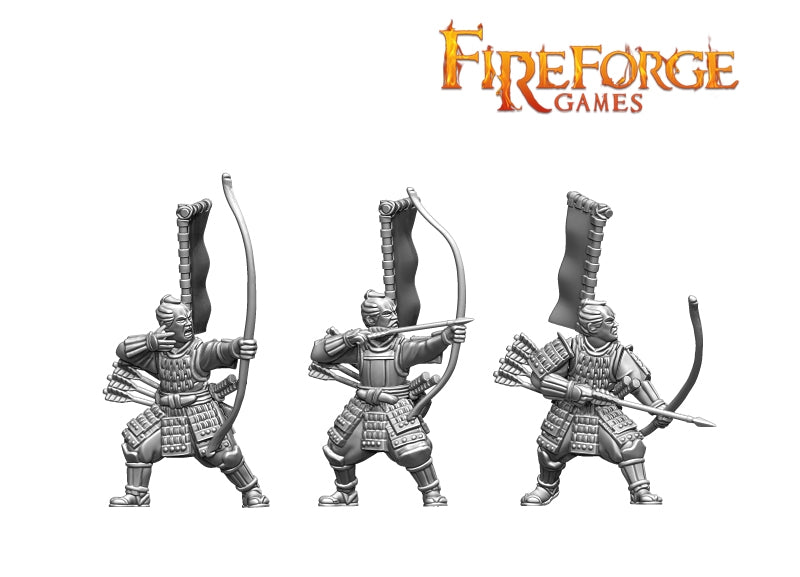 Samurai Shooters, 28mm Model Figures With Yumi