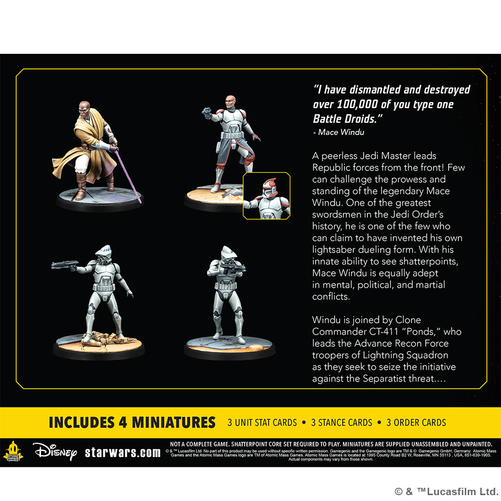 Star Wars Shatterpoint This Party's Over Squad Pack SWP08 back of box