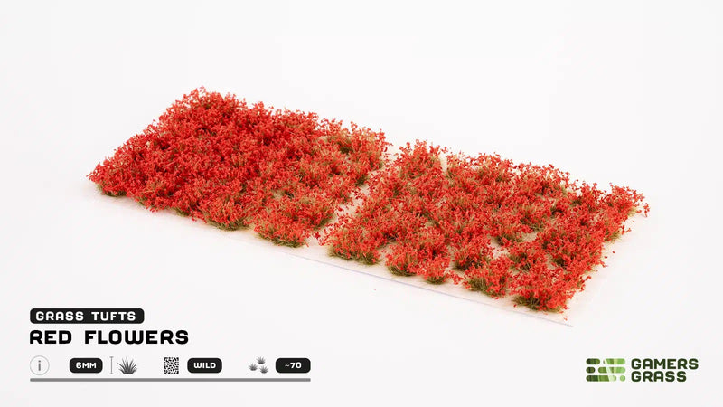 Red Flowers Tuft Set 6mm
