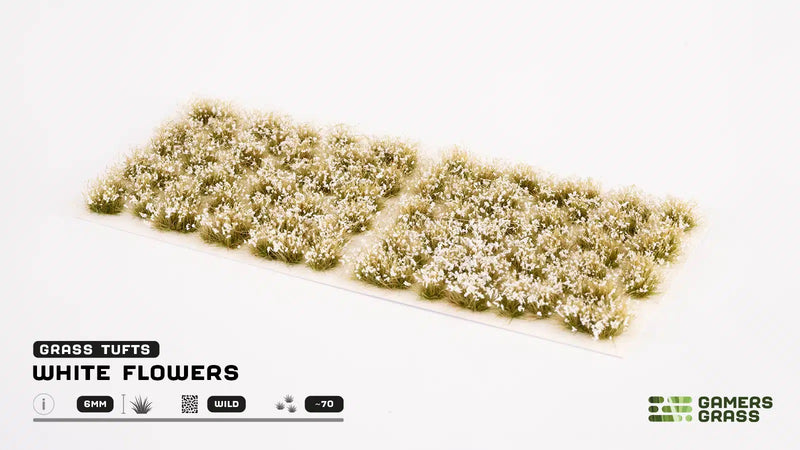 White Flowers 6mm Tuft Set
