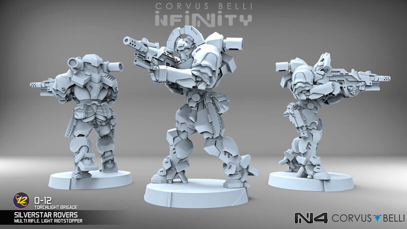 Infinity O-12 Torchlight Brigade Action Pack Silverstar Rover Multirifle