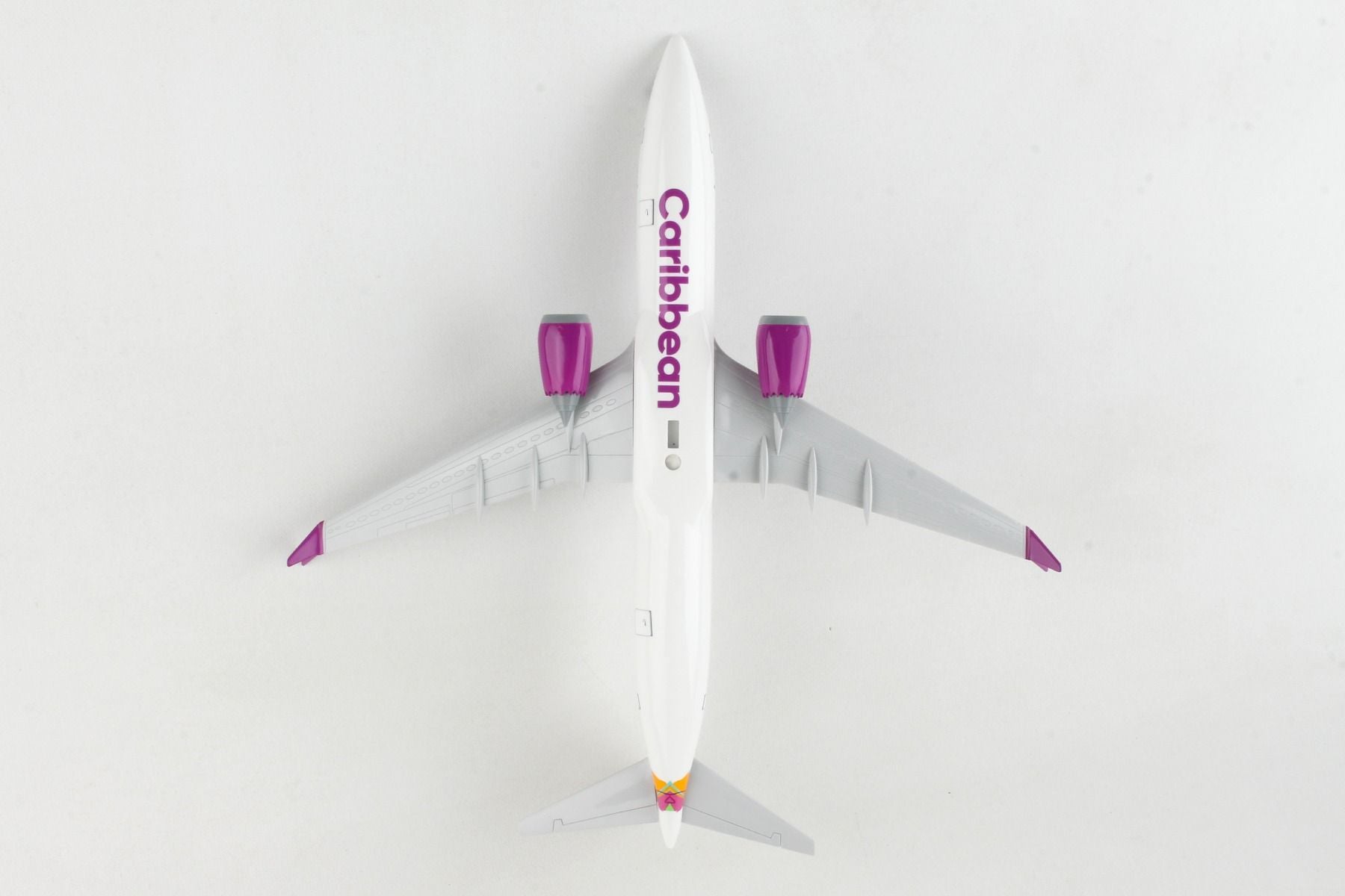 Boeing 737-8 Caribbean Airlines 1:130 Scale Model Bottom View