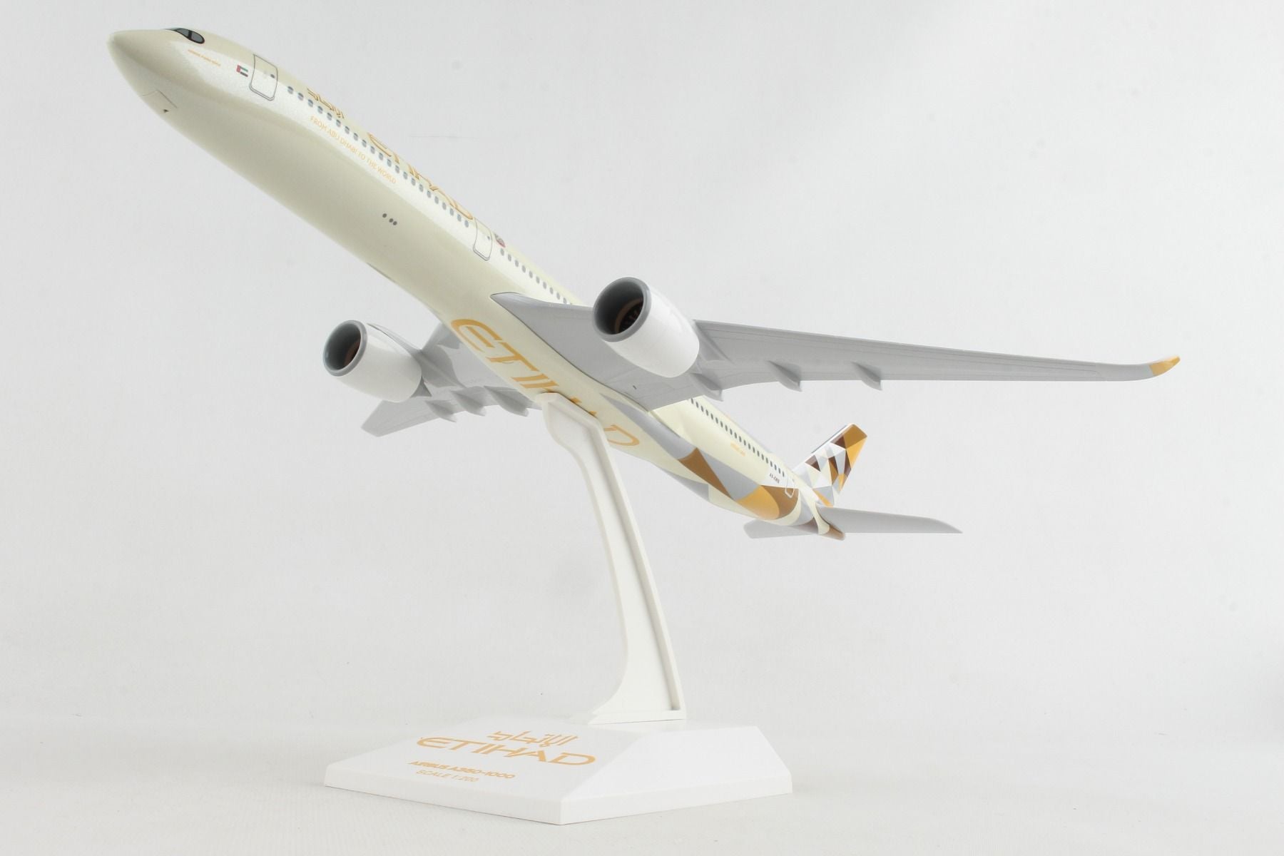 Airbus A350-1000 Etihad Airways 1:200 Scale Model Left Front Underside View