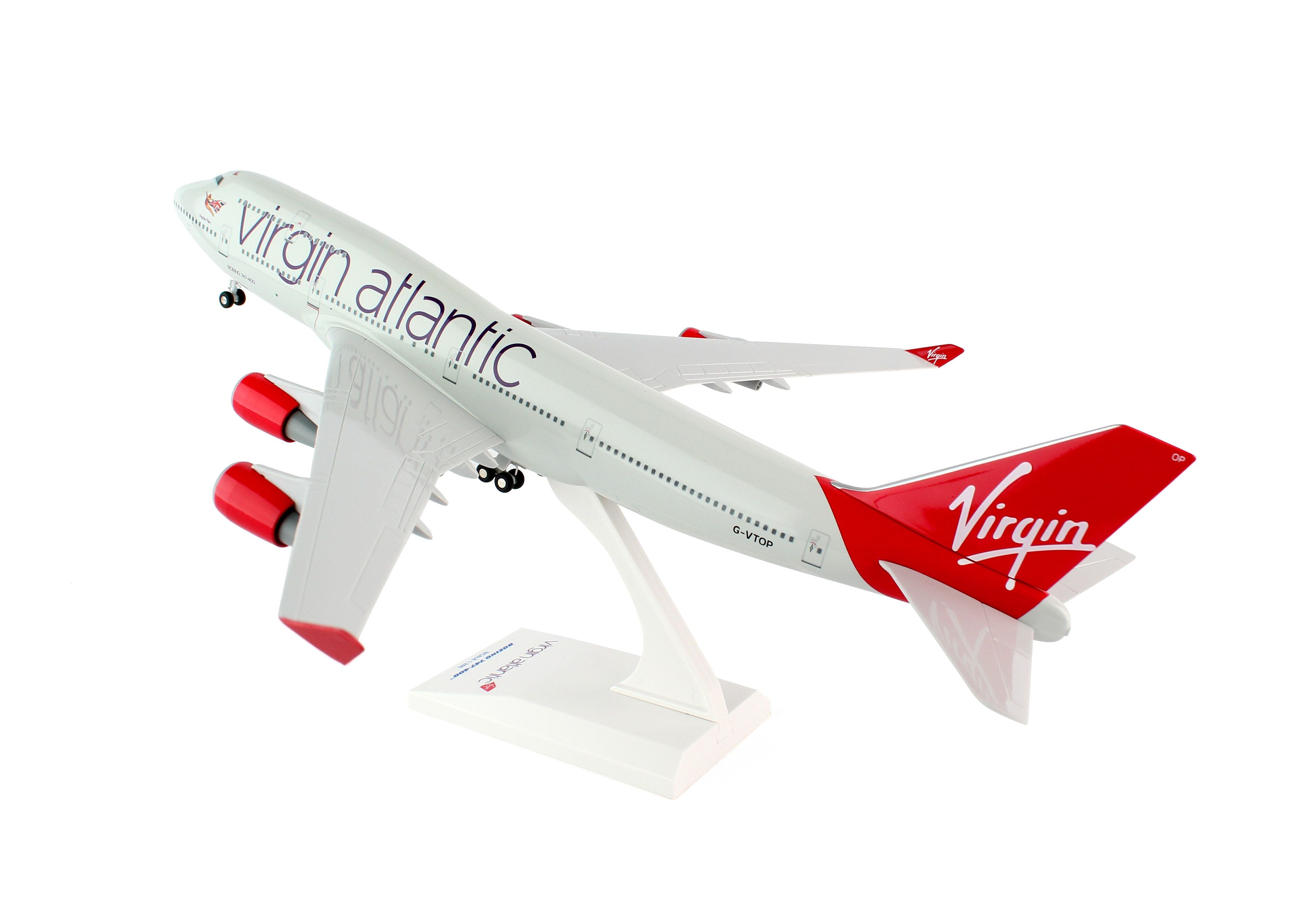 Boeing 747-400 Virgin Atlantic (G-VTOP) 1:200 Scale Model Left Rear View