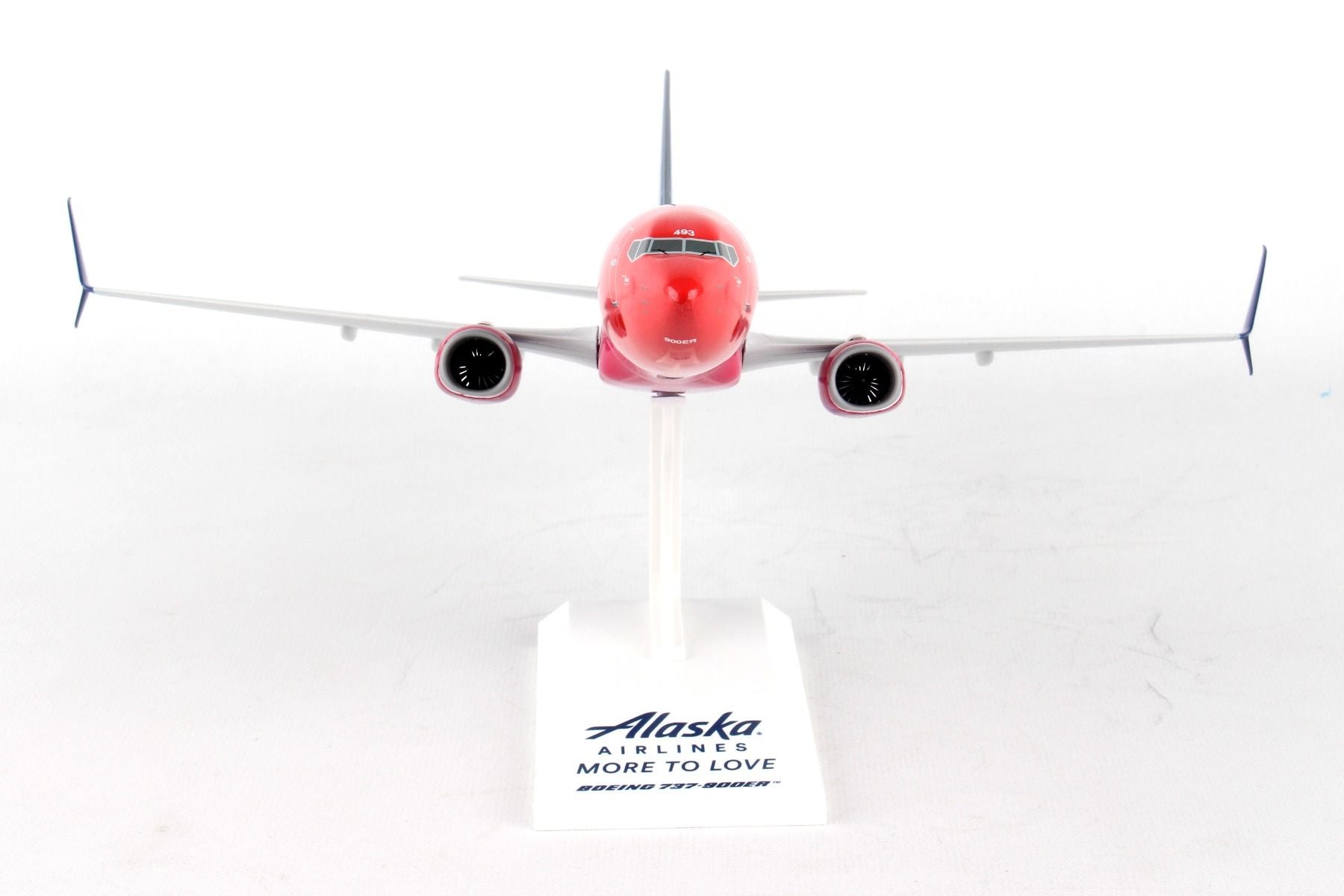 Boeing 737-900ER Alaska Airlines “More To Love” (N493AS) 1:130 Scale Model Front View