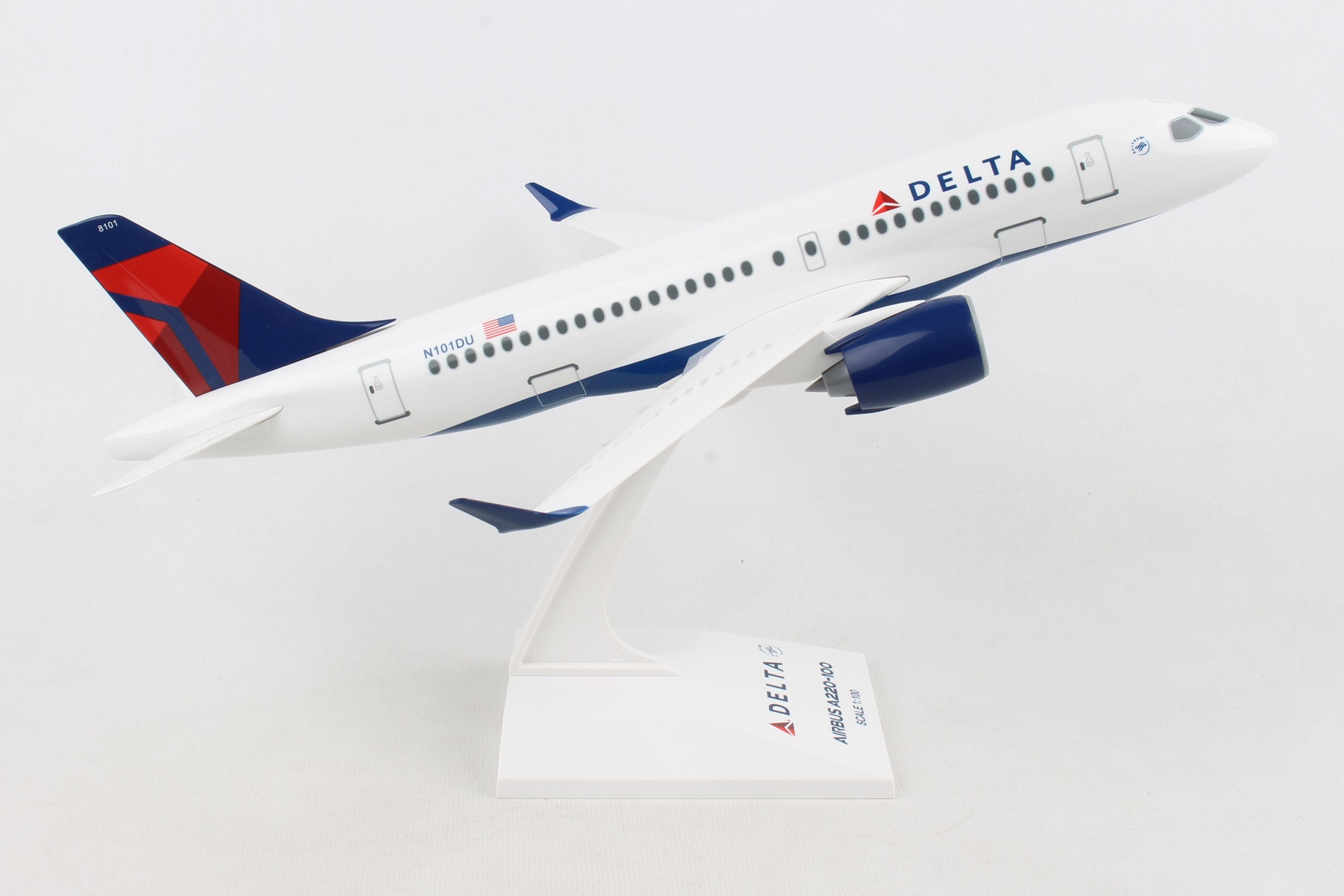 Airbus A220-100 Delta Air Lines 1:100 Scale Model Right Side View