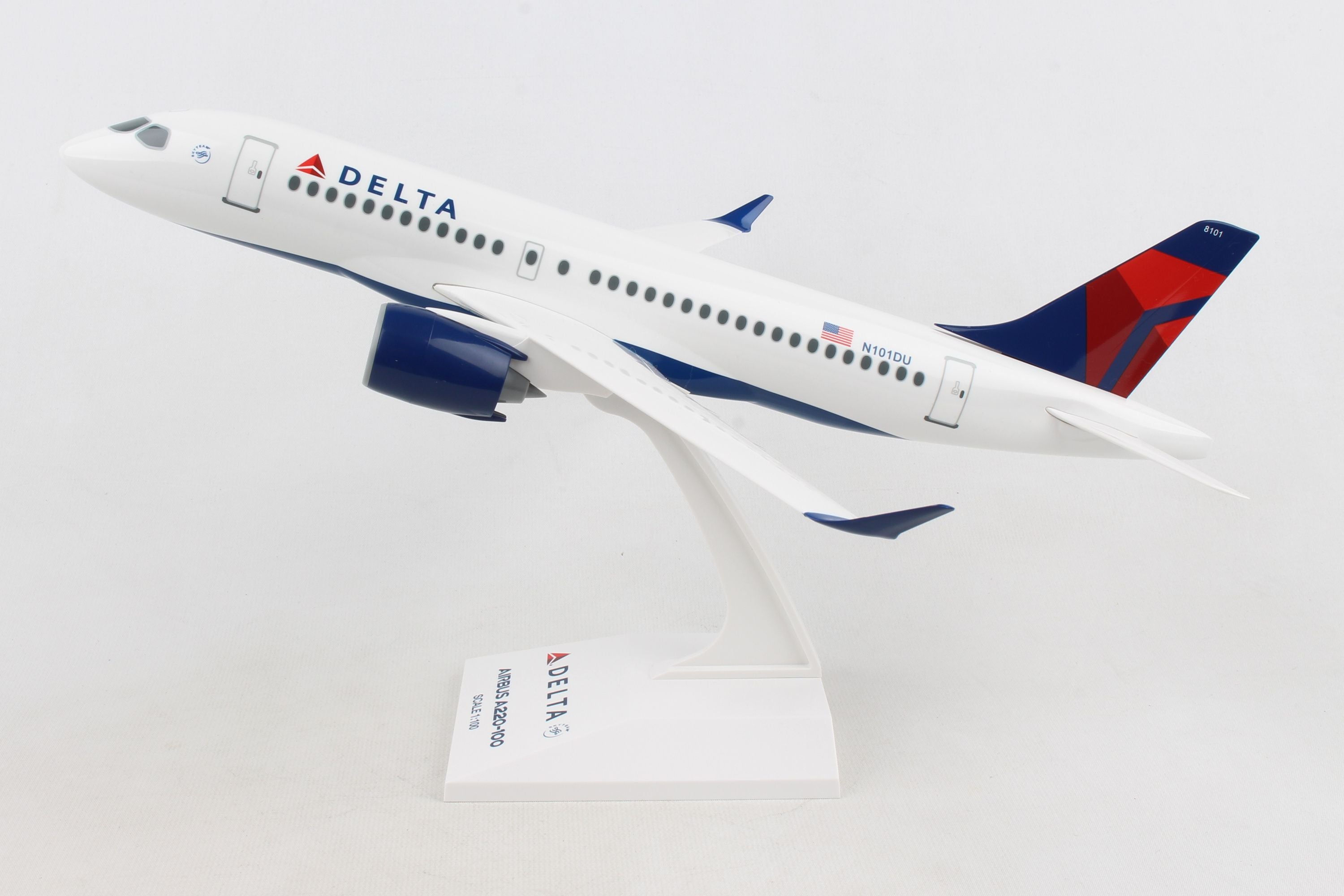 Airbus A220-100 Delta Air Lines 1:100 Scale Model Left Side View