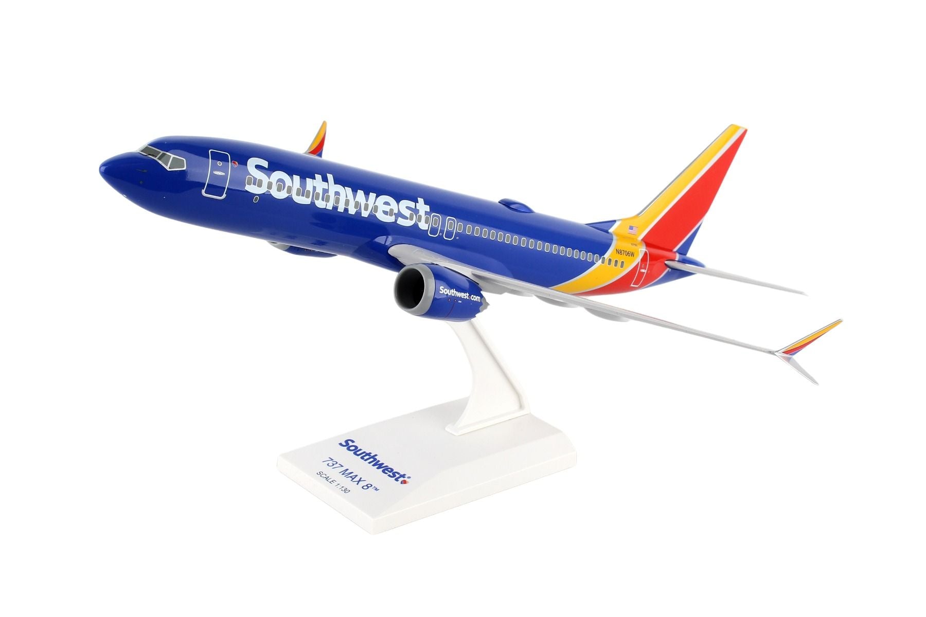 Boeing 737 MAX 8 Southwest Airlines (N8706W) 1:130 Scale Model