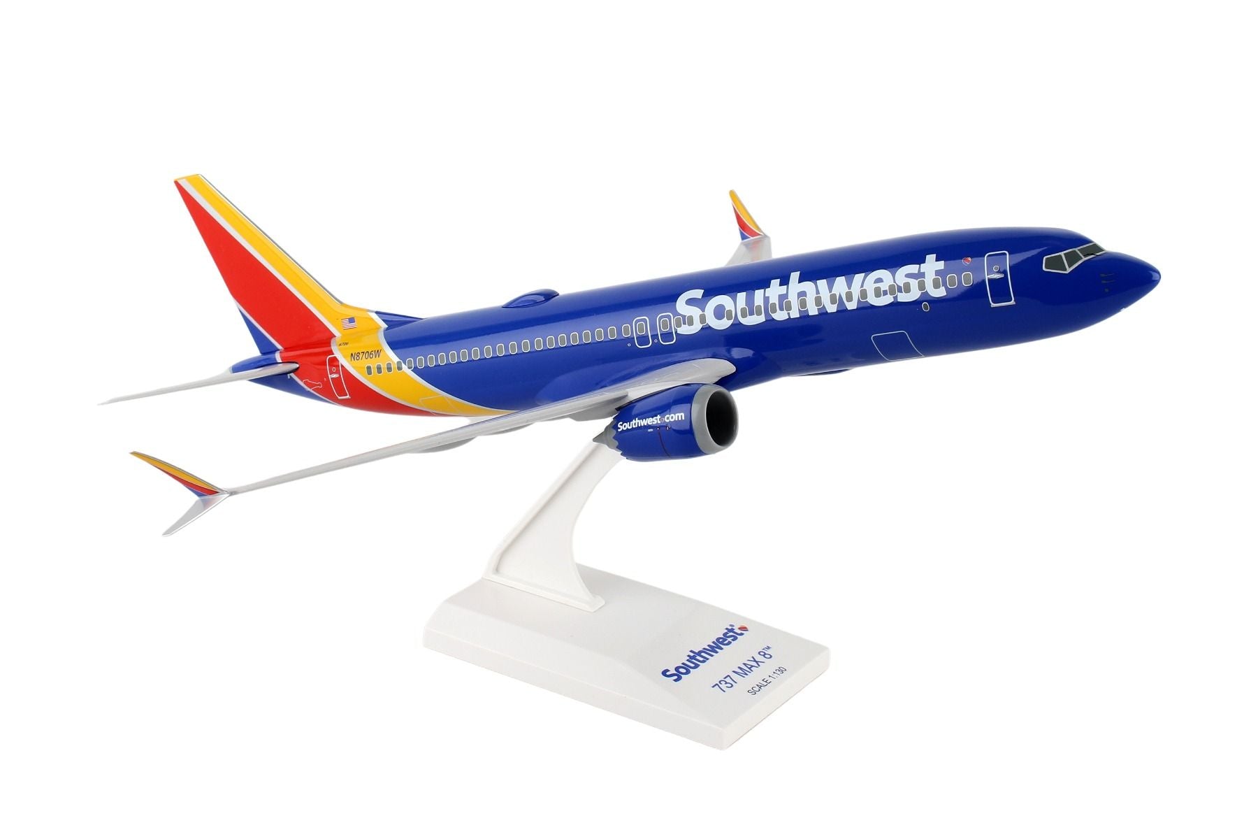 Boeing 737 MAX 8 Southwest Airlines (N8706W) 1:130 Scale Model Right Front View