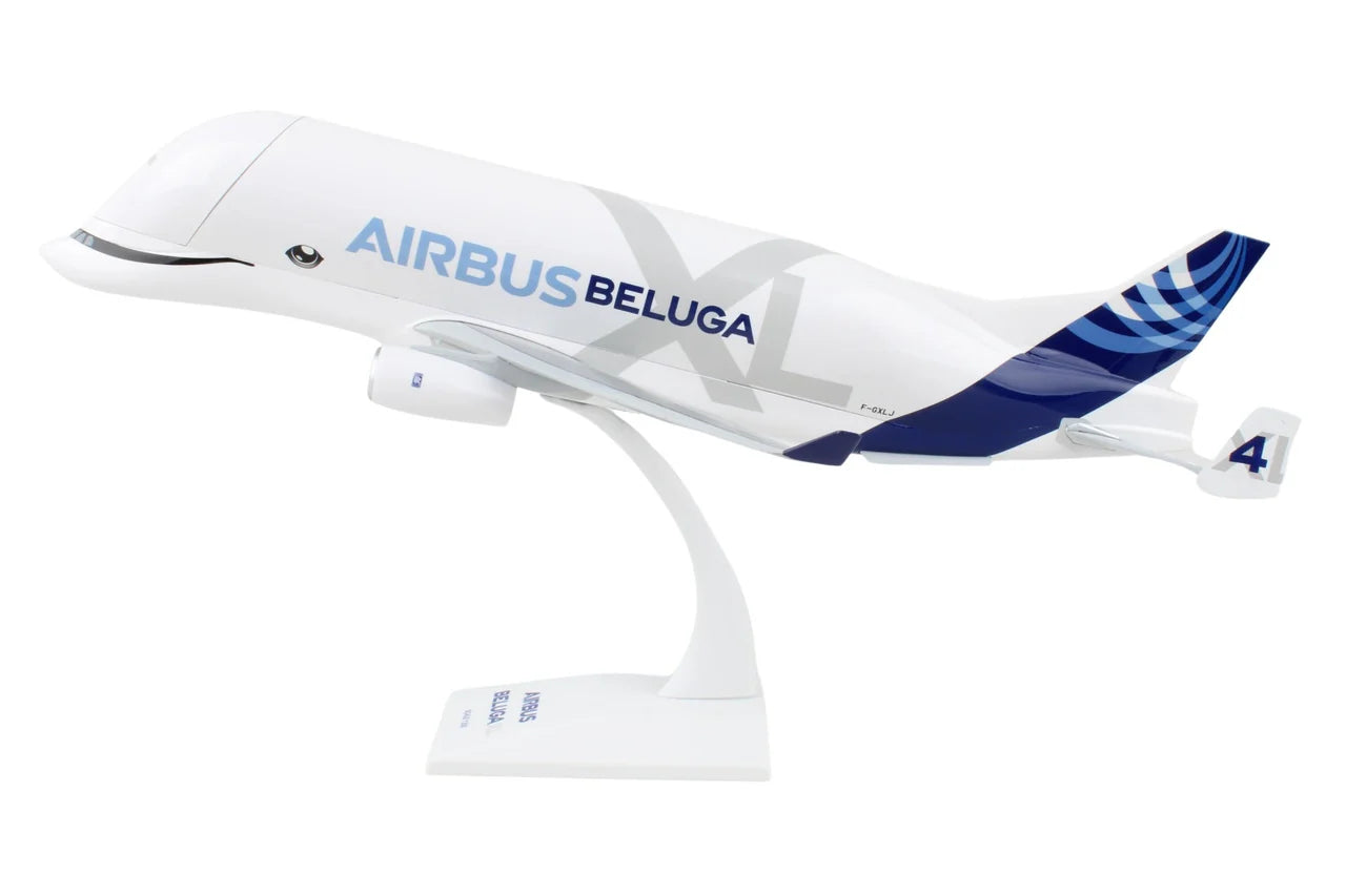 Left Side View Airbus Beluga XL Model On Stand
