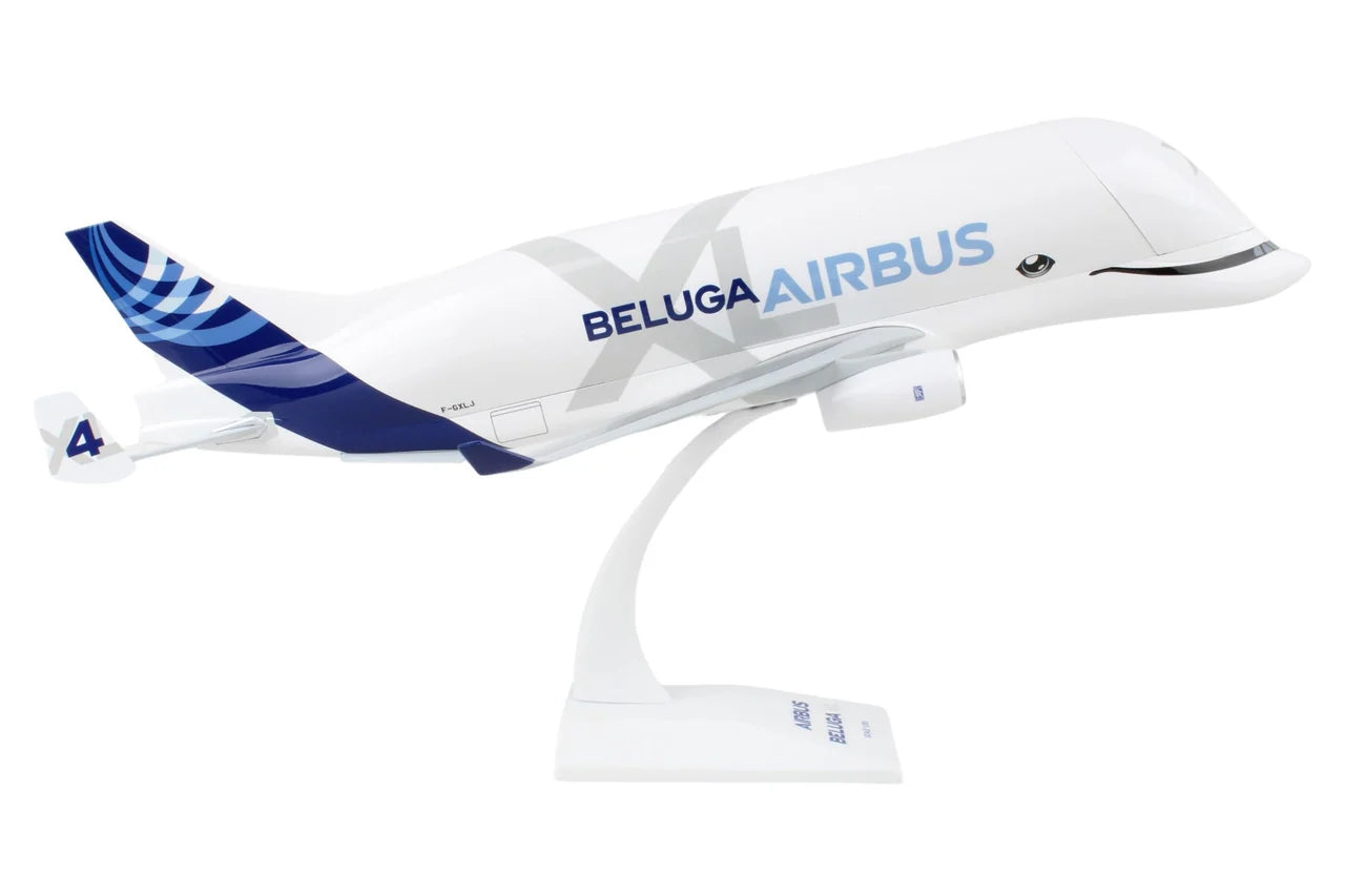 Right Side View Airbus Beluga XL Model On Stand