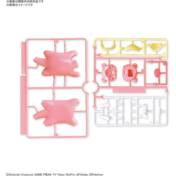 Intuitively divided colorful runners for the tool-free Slowpoke model kit assembly