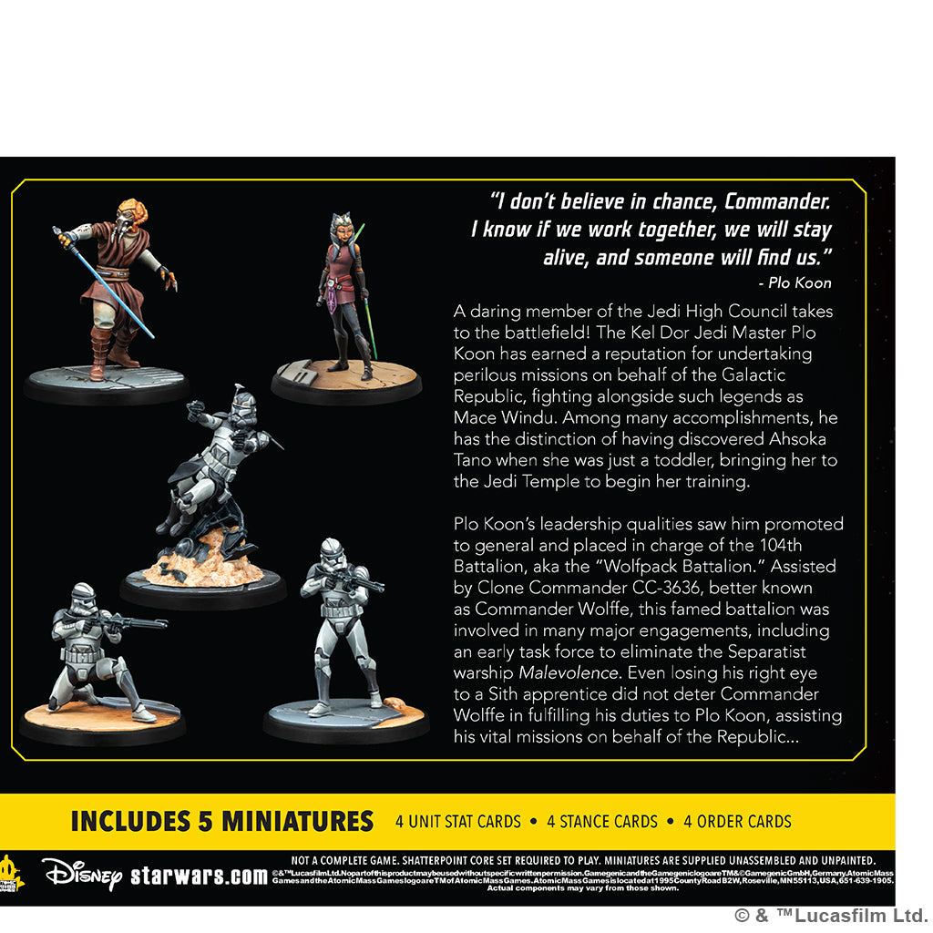 Star Wars: Shatterpoint – Lead By Example Squad Pack Miniatures Back of Box