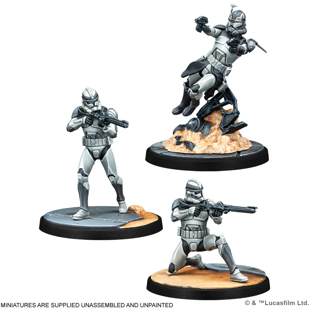 Star Wars: Shatterpoint – Lead By Example Squad Pack Miniatures Wolffe & Cloe Troopers