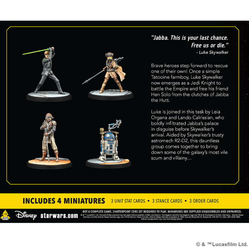 Star Wars Shatterpoint Fearless and Iventive Squad Pack Miniatures Back of Box