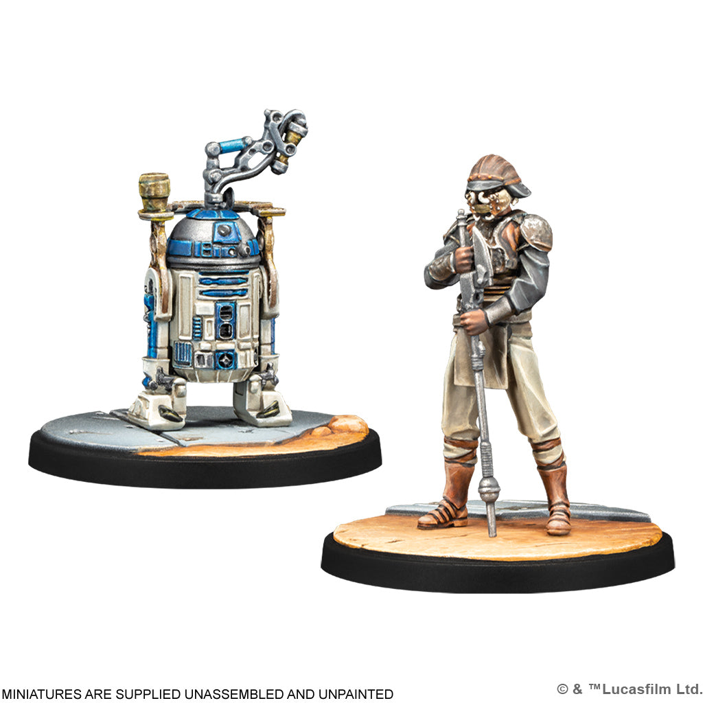 Star Wars Shatterpoint Fearless and Iventive Squad Pack Miniatures Lando & R2D2