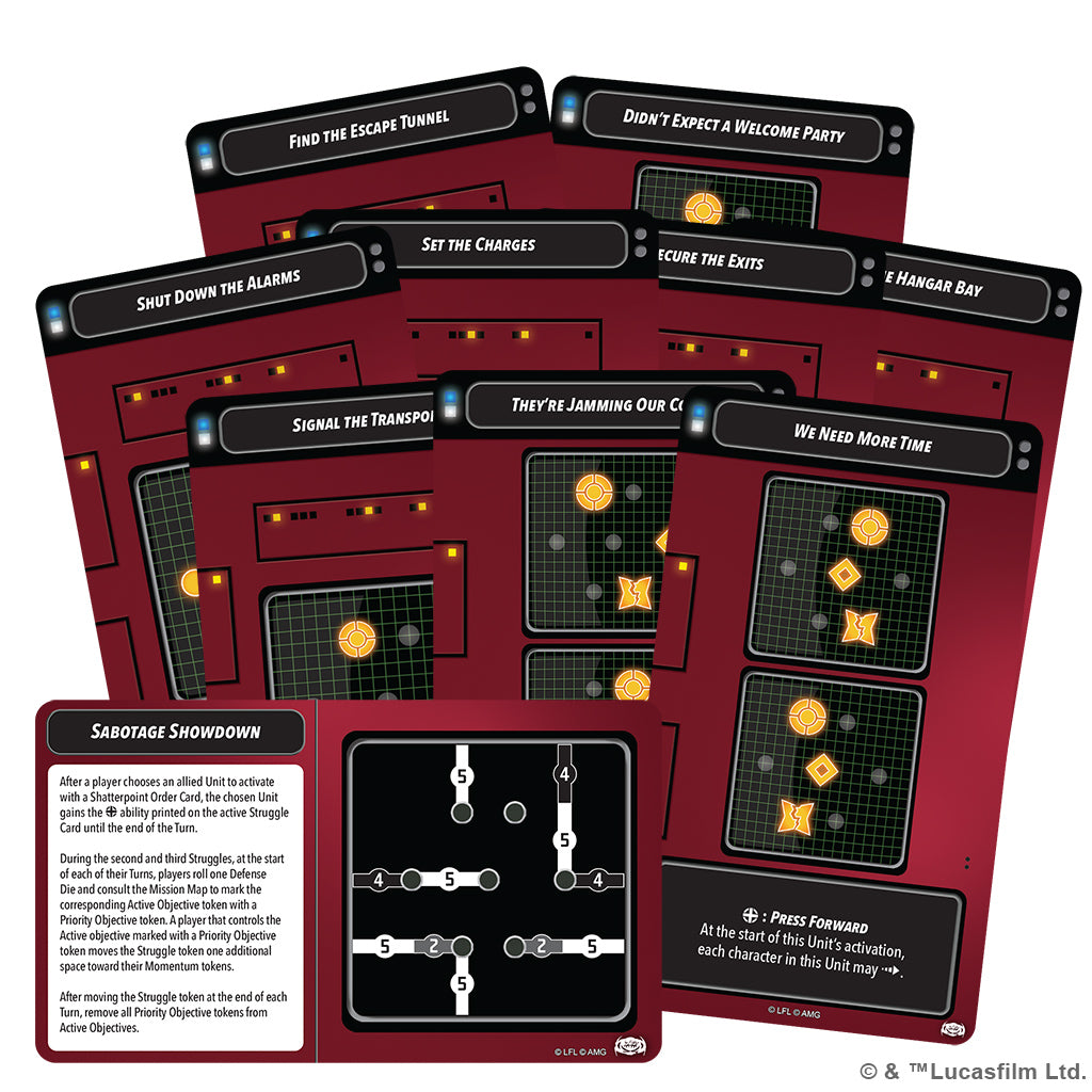 Star Wars: Shatterpoint - Sabotage Showdown Example Cards