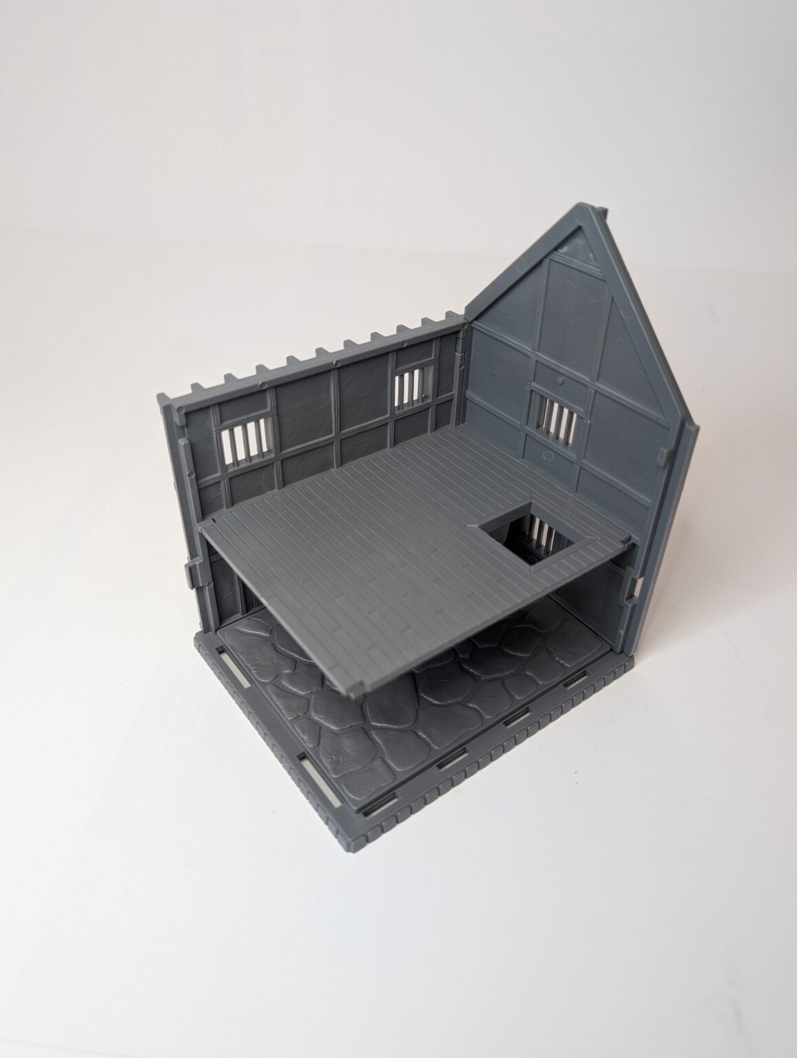 Interior and middle floor detail of Tabletop Workshop Town House 28 mm scale building