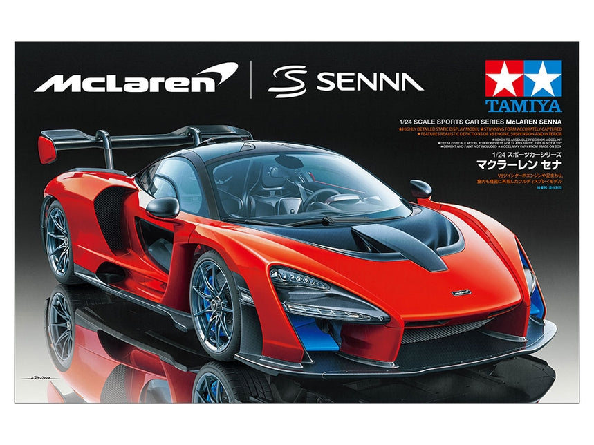 Tamiya 24355 1/24 Scale McLaren Senna Hypercar model kit box art