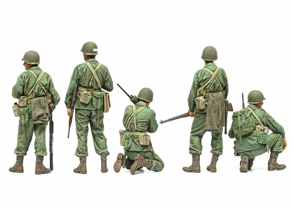 Professionally painted 1/35 US Infantry Scout figures in realistic combat poses rear view