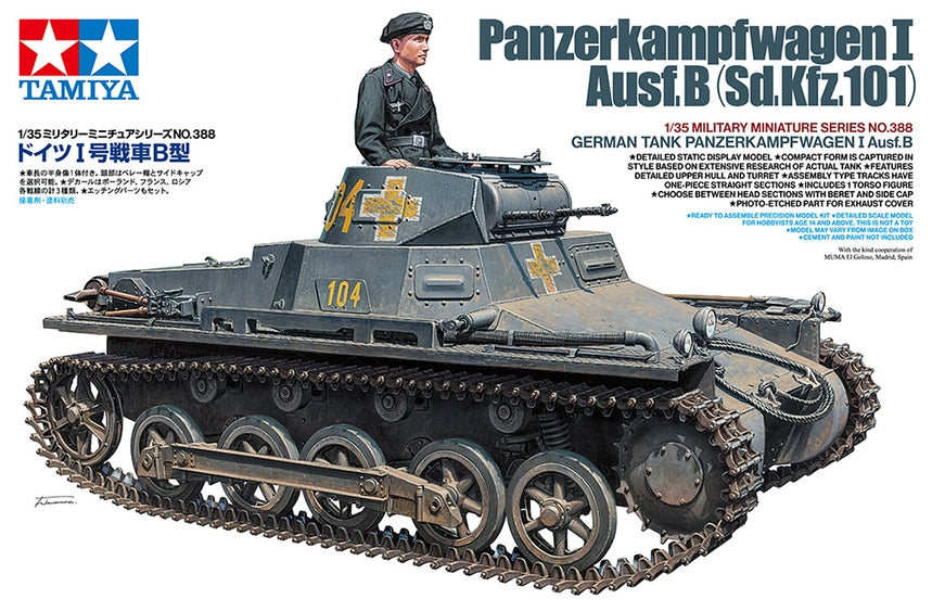 Tamiya 35388 1/35 German Tank Panzerkampfwagen I Ausf.B box art