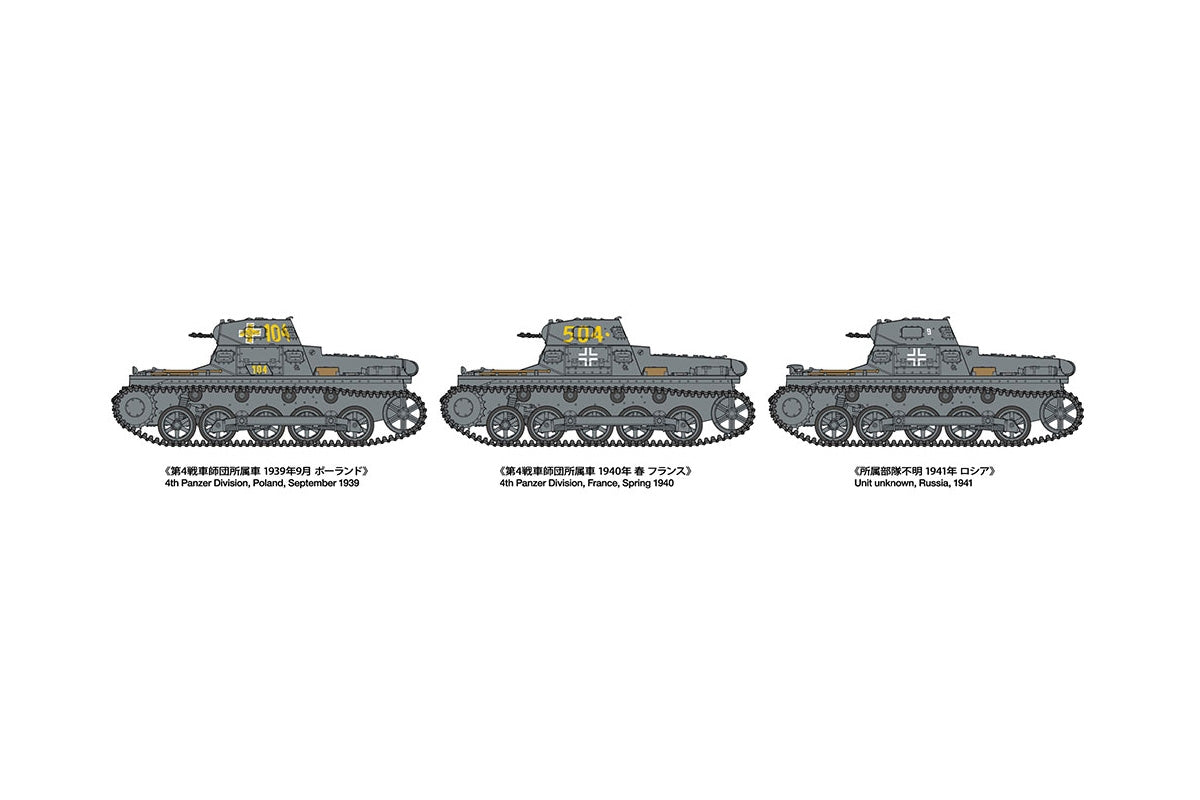 Tamiya 35388 1/35 German Tank Panzerkampfwagen I Ausf.B Example Unit Markings