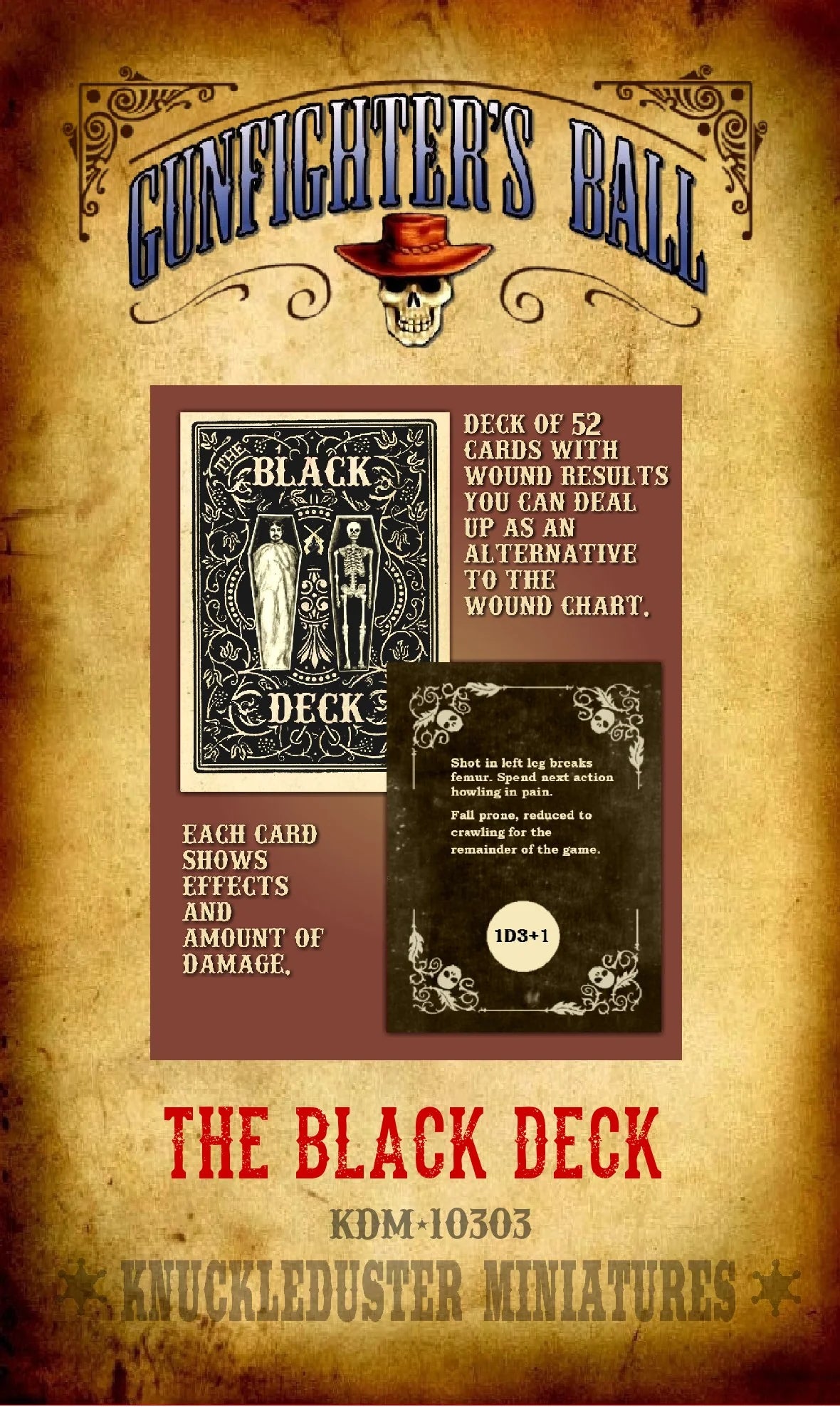 Gunfighter’s Ball the black deck 52 card resulsts
