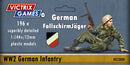 German Fallschirmjäger WWII,  1:144 (12 mm) Scale Model Plastic Figures