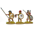 Greek Hoplites, 28 mm Scale Model Plastic Figures Close Up