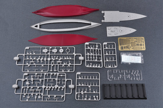 Full parts layout and sprues for 1-700 USS Maryland model kit