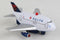 Delta Air Lines Themed Airplane Pullback Toy Right Front View