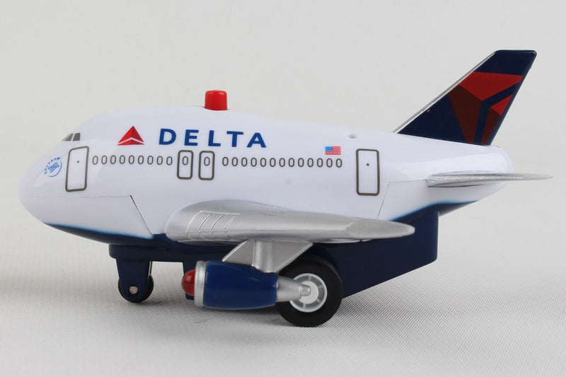 Delta Air Lines Themed Airplane Pullback Toy Left Side View