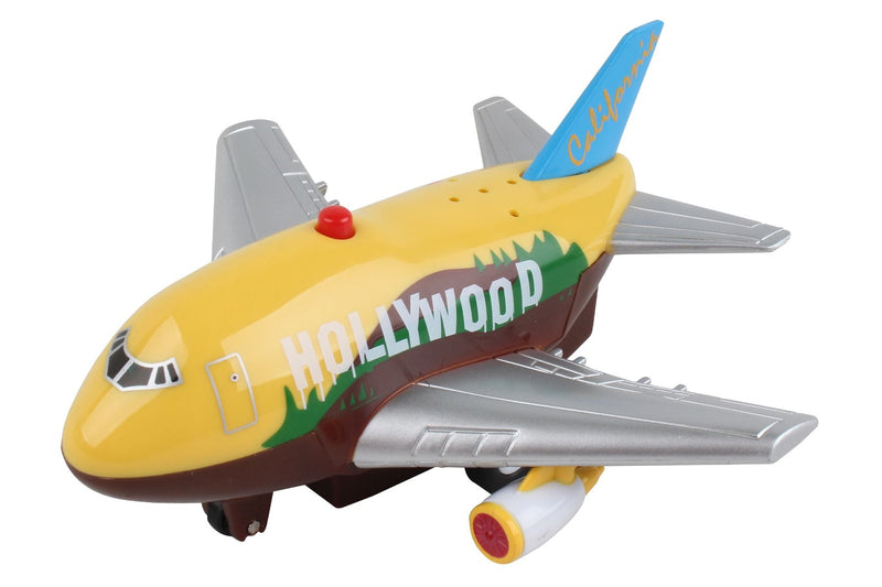 California Themed Airplane Pullback Toy Left Front View