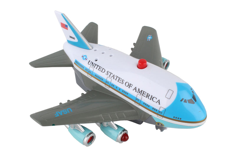 Air Force One Themed Airplane Pullback Toy Right Front View