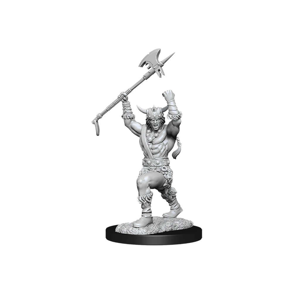 D&D Nolzur’s Marvelous Miniatures: Male Human Barbarian Unpainted Close Up